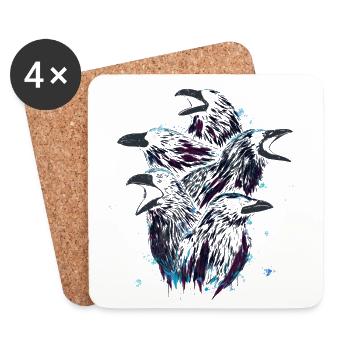 A Murder of Crows - Coasters (set of 4) - white - Front