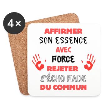 My essence against the mundane - Coasters (set of 4) - white - Front