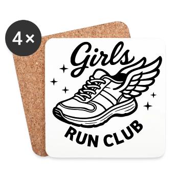 Girls Run club - Coasters (set of 4) - white - Front