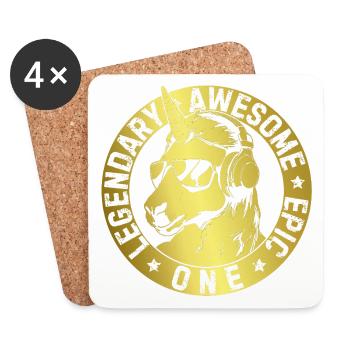 LÉGENDAIRE ET GÉNIAL ÉPIQUE - Dessous de verre (lot de 4) - blanc - Devant