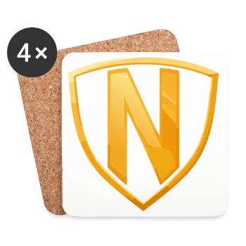 NERDY forever - NERDY HERO - Untersetzer (4er-Set) - Weiß - Vorne