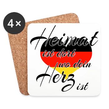 Germany - - Coasters (set of 4) - white - Front