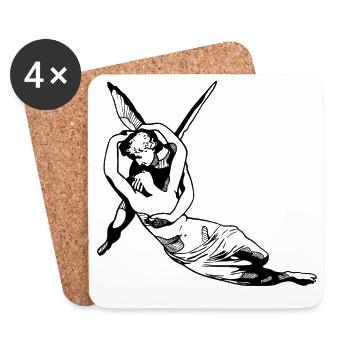 Cupid and Psyche - Coasters (set of 4) - white - Front