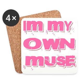 I'm My Own Inspiration – Grunge Empowerment - Untersetzer (4er-Set) - Weiß - Vorne