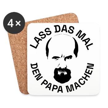 Stromberg Lass Das Mal Den Papa Machen Mit Bernd - Untersetzer (4er-Set) - Weiß - Vorne