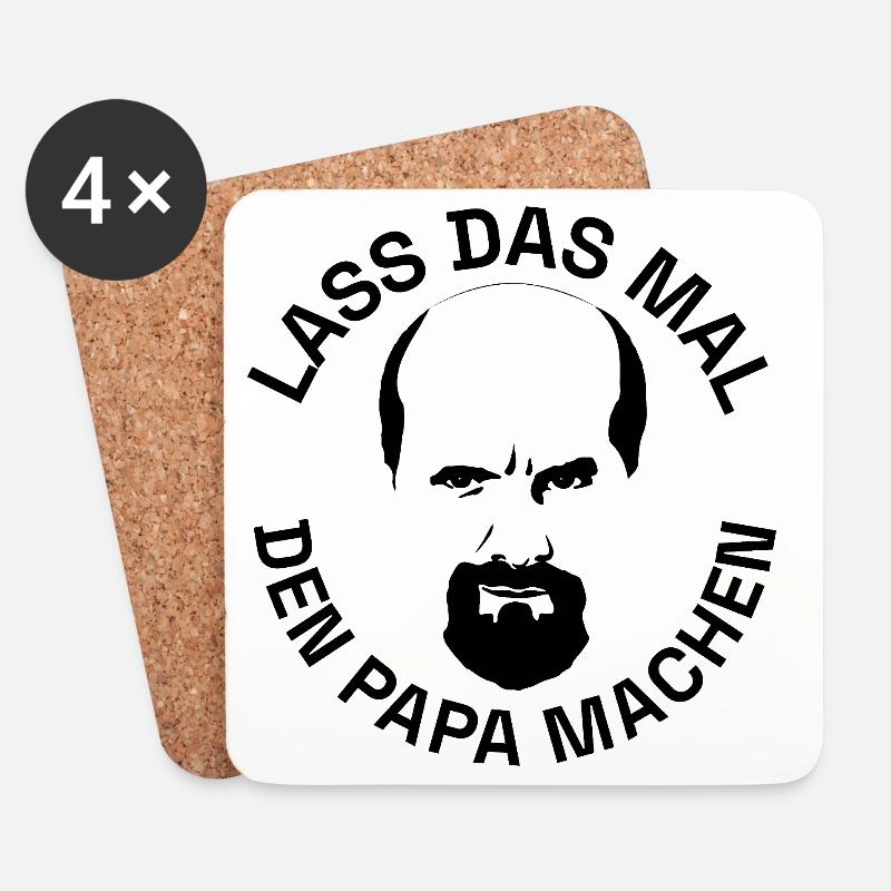 Stromberg Lass Das Mal Den Papa Machen Mit Bernd - Untersetzer (4er-Set) - Weiß