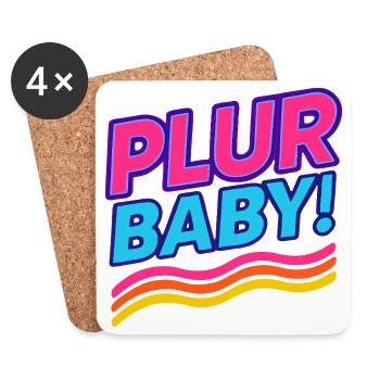 Plure Baby! - Coasters (set of 4) - white - Front