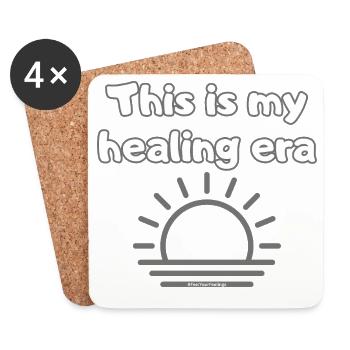 This is my healing era #FeelYourFeelings Statement - Untersetzer (4er-Set) - Weiß - Vorne