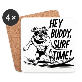 Surfing, Surfing - Coasters (set of 4) - white - Front