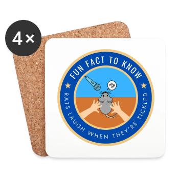 Rats laugh when they're tickled - Coasters (set of 4) - white - Front