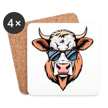 Cow - Coasters (set of 4) - white - Front