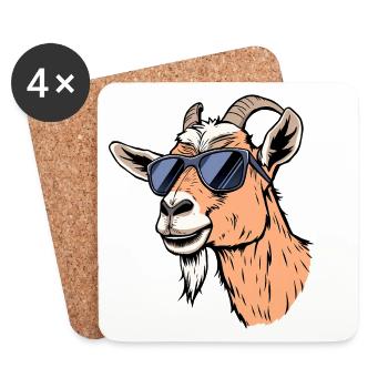 Goat - Coasters (set of 4) - white - Front
