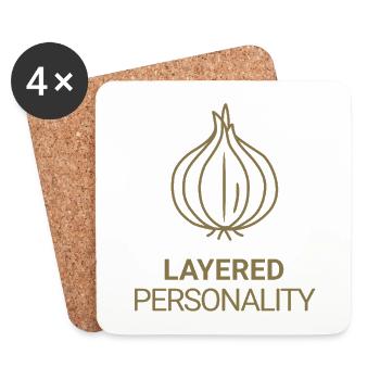 Layered Personality - Coasters (set of 4) - white - Front