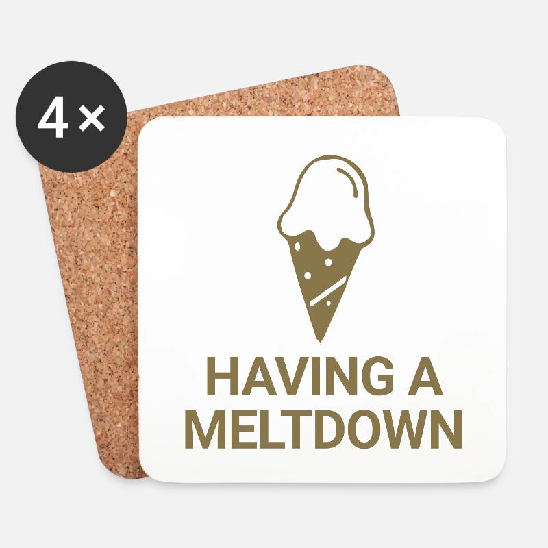 Having a meltdown - Untersetzer (4er-Set) - Weiß