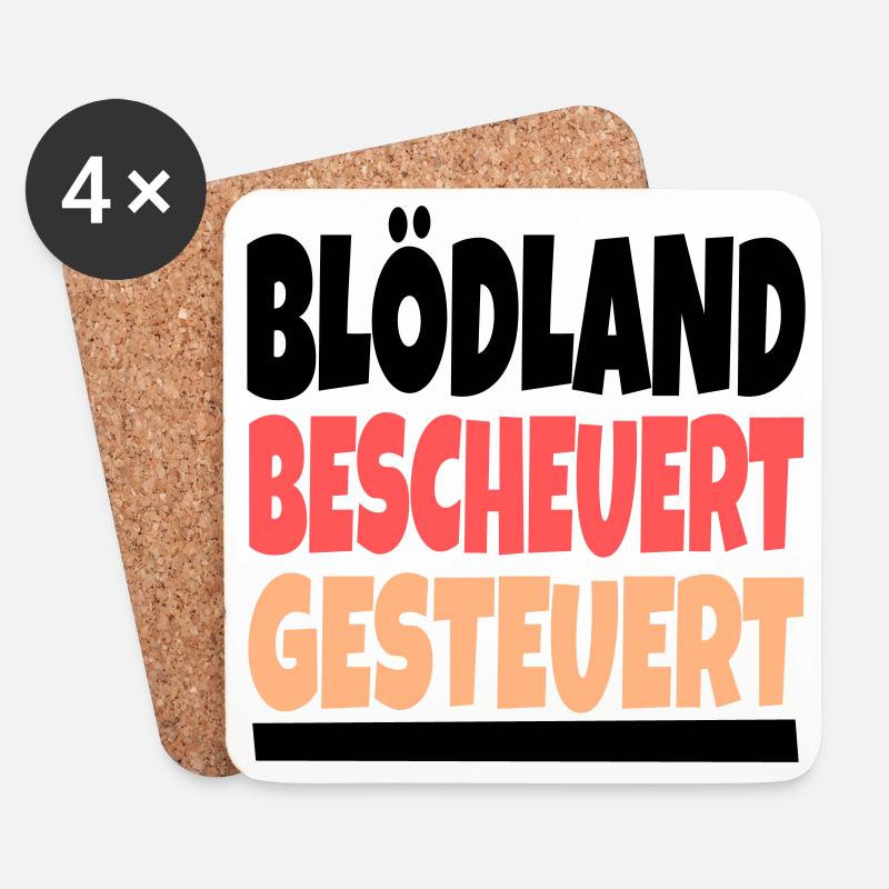 bescheuertes gesteuertes - Untersetzer (4er-Set) - Weiß
