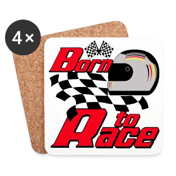 Born to Race ..................................... - Untersetzer (4er-Set) - Weiß - Vorne