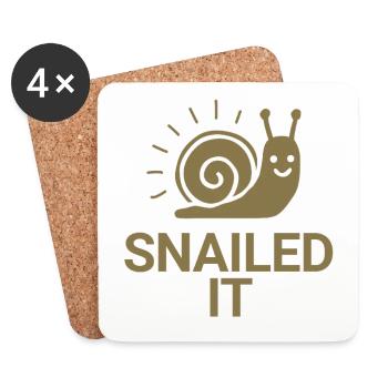 L’a escargot - Dessous de verre (lot de 4) - blanc - Devant