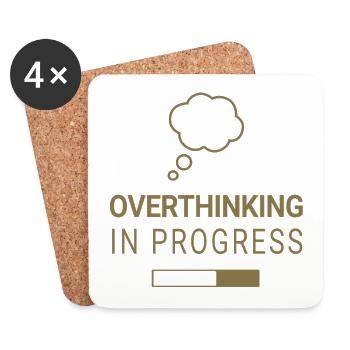 Overthinking in progress - Coasters (set of 4) - white - Front