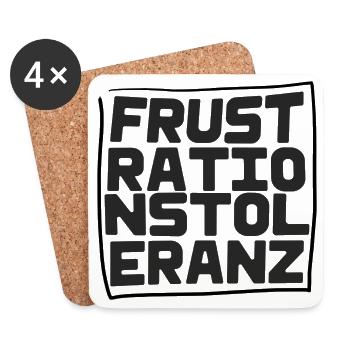 Frustrationstoleranz - Untersetzer (4er-Set) - Weiß - Vorne
