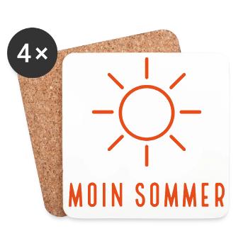 Sommer - Untersetzer (4er-Set) - Weiß - Vorne