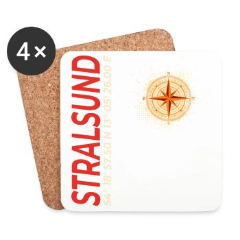 Stralsund - Untersetzer (4er-Set) - Weiß - Vorne