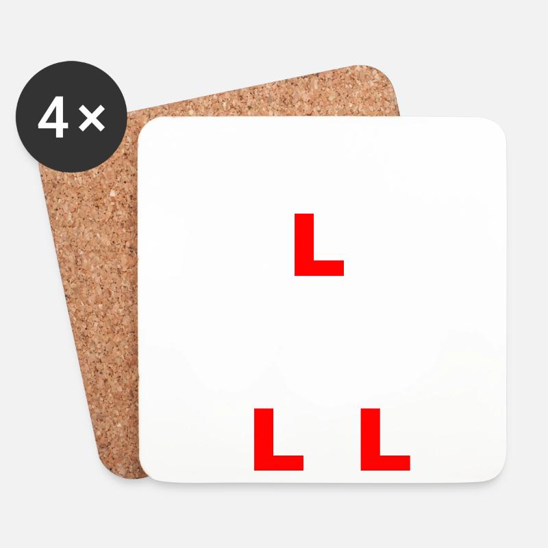 Überraschend minimalistische Typografie - Untersetzer (4er-Set) - Weiß