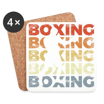 Vintage Boxes - Coasters (set of 4) - white - Front