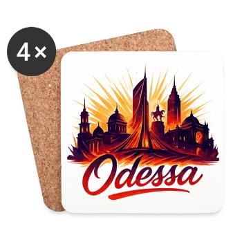 Odessa City Ukraine Pearl by the Sea Gift - Coasters (set of 4) - white - Front