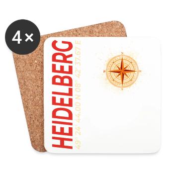 Heidelberg - Untersetzer (4er-Set) - Weiß - Vorne