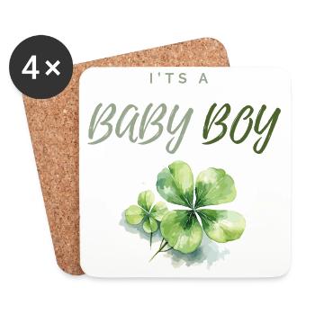 Bébé - Dessous de verre (lot de 4) - blanc - Devant