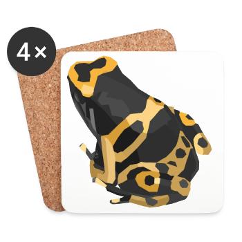 Hummelfrosch Geometrisches Design - Untersetzer (4er-Set) - Weiß - Vorne
