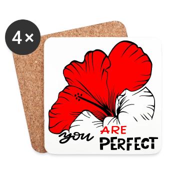 you are perfect - Untersetzer (4er-Set) - Weiß - Vorne