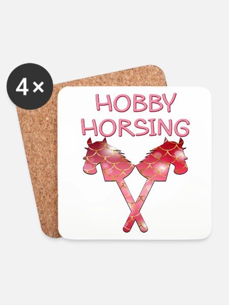 HOBBY HORSING PFERDE - Untersetzer (4er-Set) - Weiß