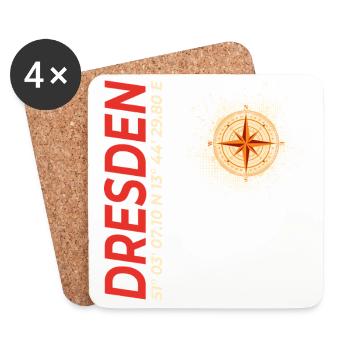 Dresden - Untersetzer (4er-Set) - Weiß - Vorne