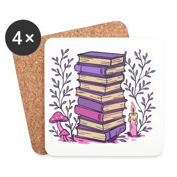 My TBR Could Crush Me – BookTok Design - Coasters (set of 4) - white - Front