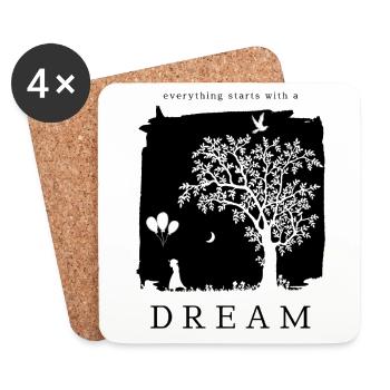 Believe. Achieve. Repeat. - Coasters (set of 4) - white - Front