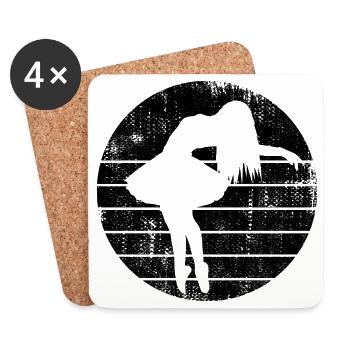 Ballet Girl - Coasters (set of 4) - white - Front
