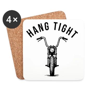 Accrocher serré cintre de singe de moto - Dessous de verre (lot de 4) - blanc - Devant