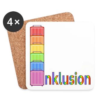 INKLUSION VIELFALT REGENBOGEN REISEKOFFER - Untersetzer (4er-Set) - Weiß - Vorne