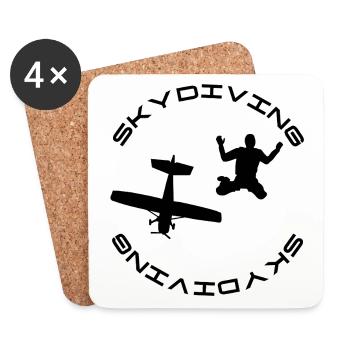 Skydiver - Coasters (set of 4) - white - Front