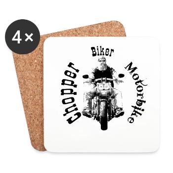 Biker - Coasters (set of 4) - white - Front