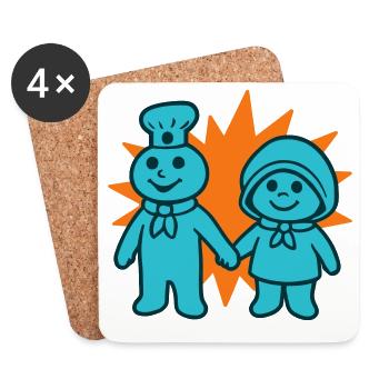 Chef sucré - Dessous de verre (lot de 4) - blanc - Devant