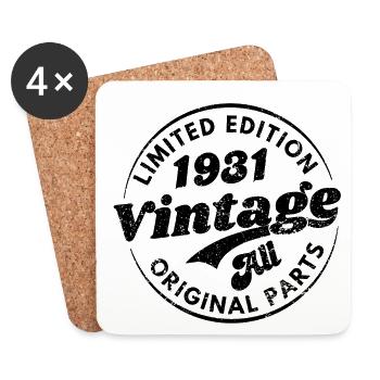 Limitierte Auflage 1931 Jahrgang alle Originalteile - Untersetzer (4er-Set) - Weiß - Vorne