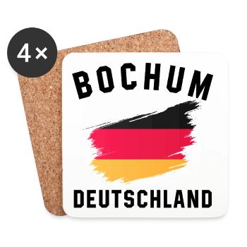 German flag watercolor design - Coasters (set of 4) - white - Front