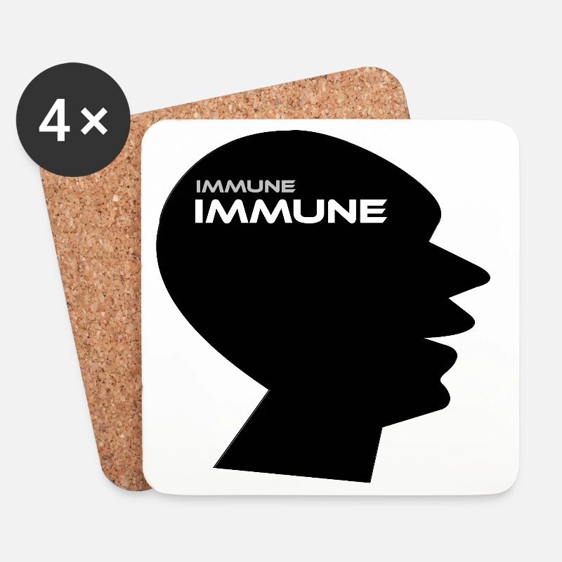 IMMUNE IMMUN System Erfolg Geld Börse Liebe - Untersetzer (4er-Set) - Weiß
