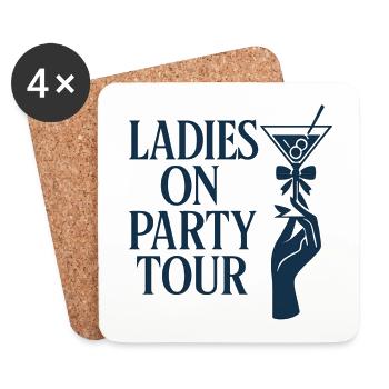Tournée des dames en fête - Dessous de verre (lot de 4) - blanc - Devant
