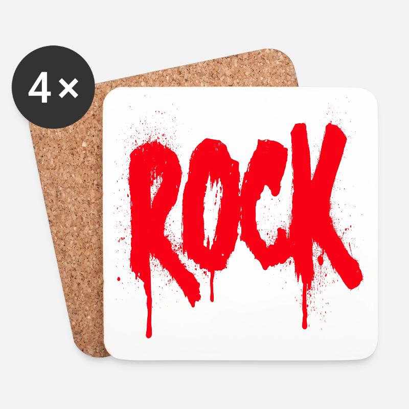 Rock, what else - Untersetzer (4er-Set) - Weiß