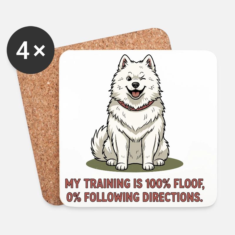 Mein Training: 100% Plüsch, 0% Anweisungen befolge - Untersetzer (4er-Set) - Weiß