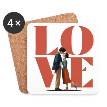 Love couple - Untersetzer (4er-Set) - Weiß - Vorne