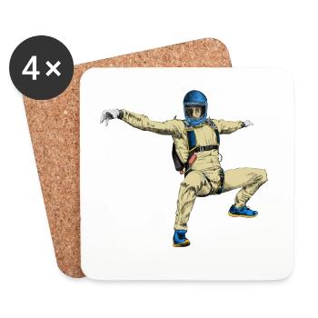 Skydiver - Untersetzer (4er-Set) - Weiß - Vorne